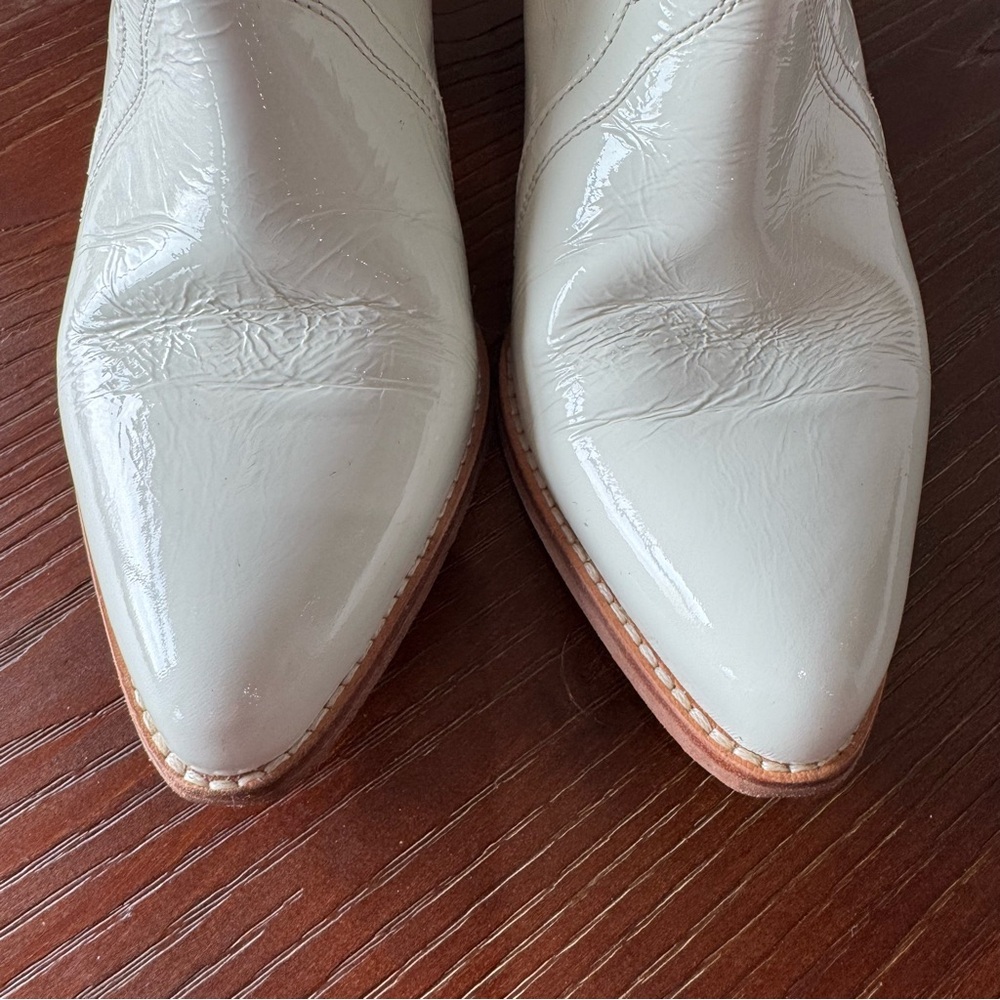 Free People New Frontier Chelsea Ankle Boot Ivory Cream Women’s 38 7 7.5 Boots - Picture 5 of 12